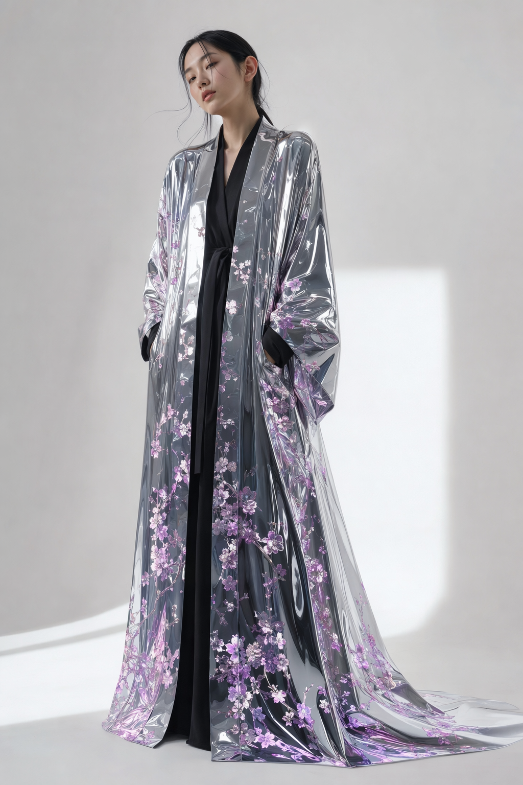 Chrome Blossom Kimono